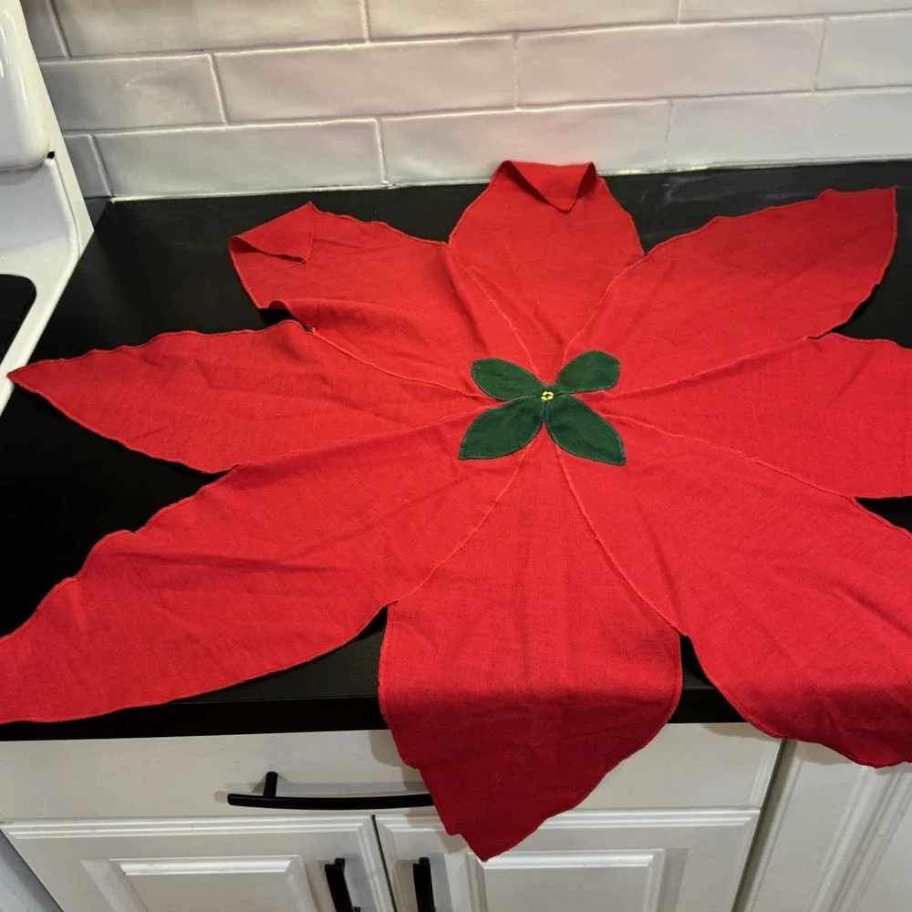 Vintage Christmas Table Cloth /Scarf. Measures 36 